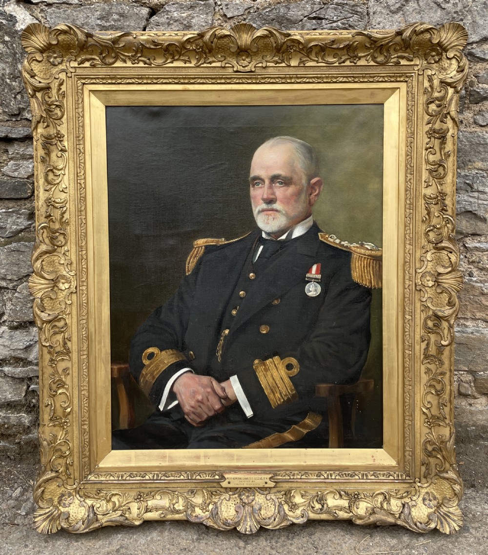 Oil on Canvas Portrait of Rear Admiral Charles E. Gissing