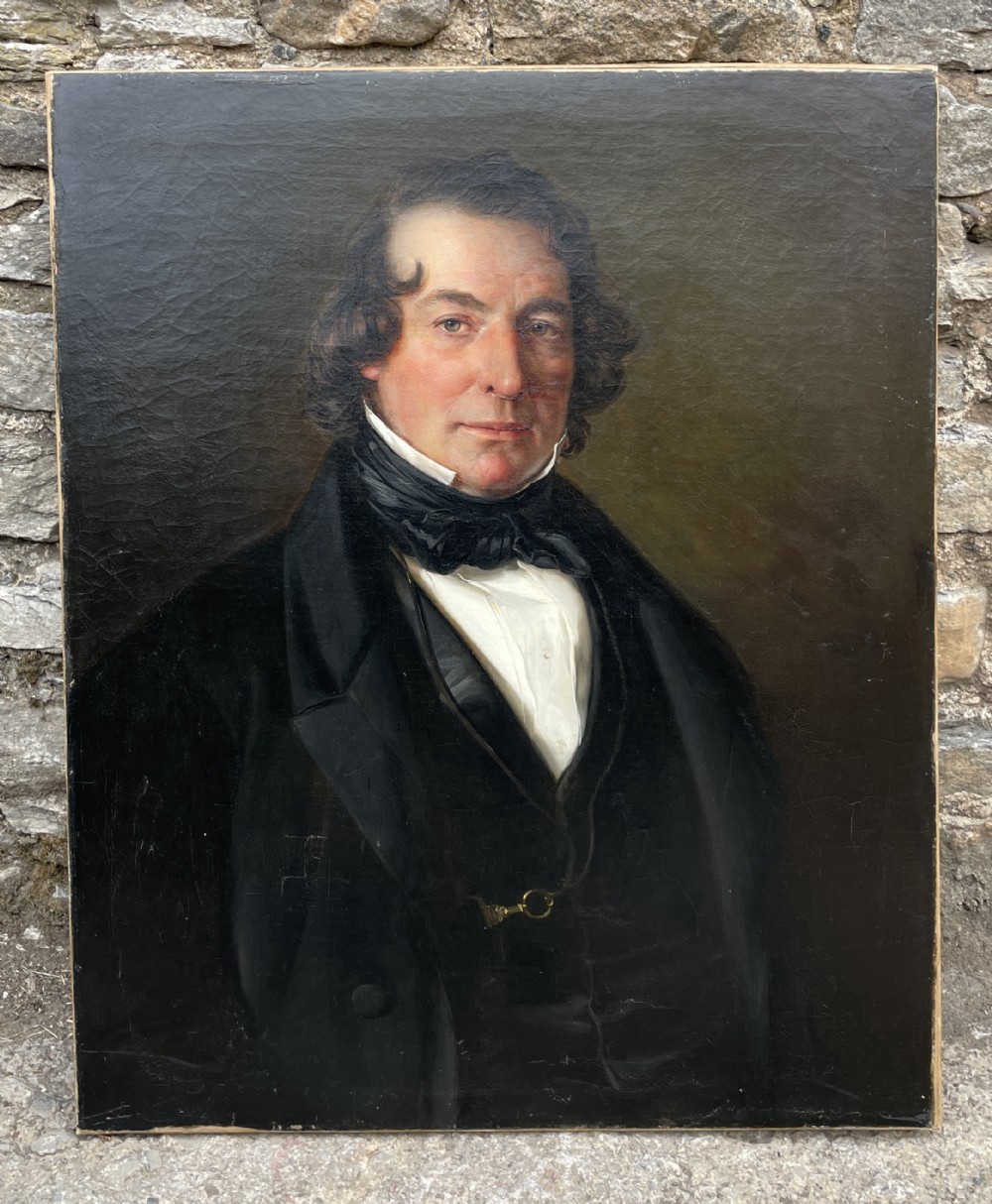 19th Century Oil on Canvas Portrait of a Gentleman