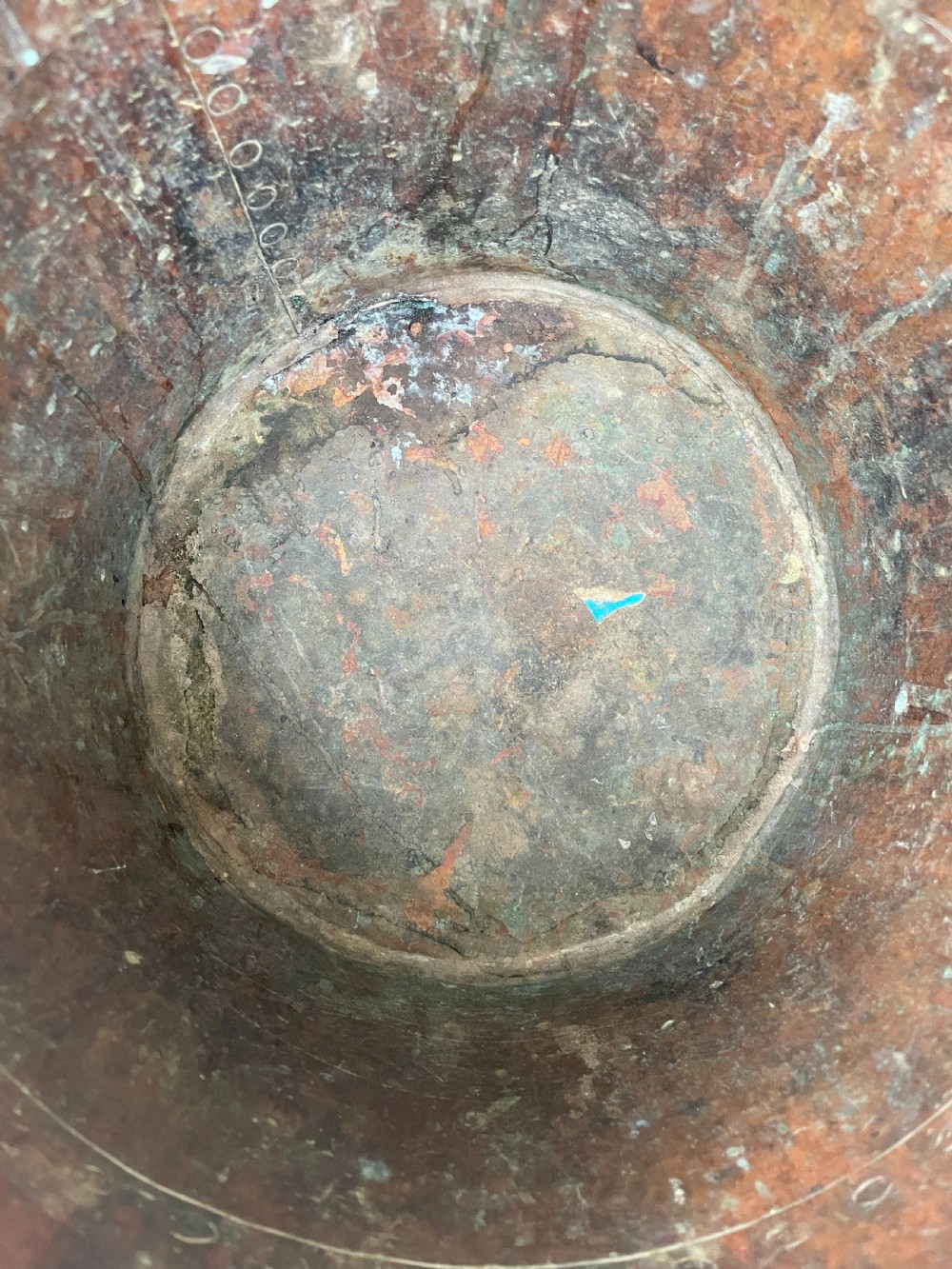 Antique Riveted Copper Bucket View X