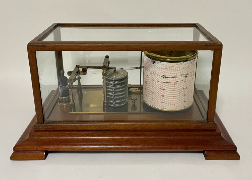 Antique Mahogany Barograph by J.Lizars View IV