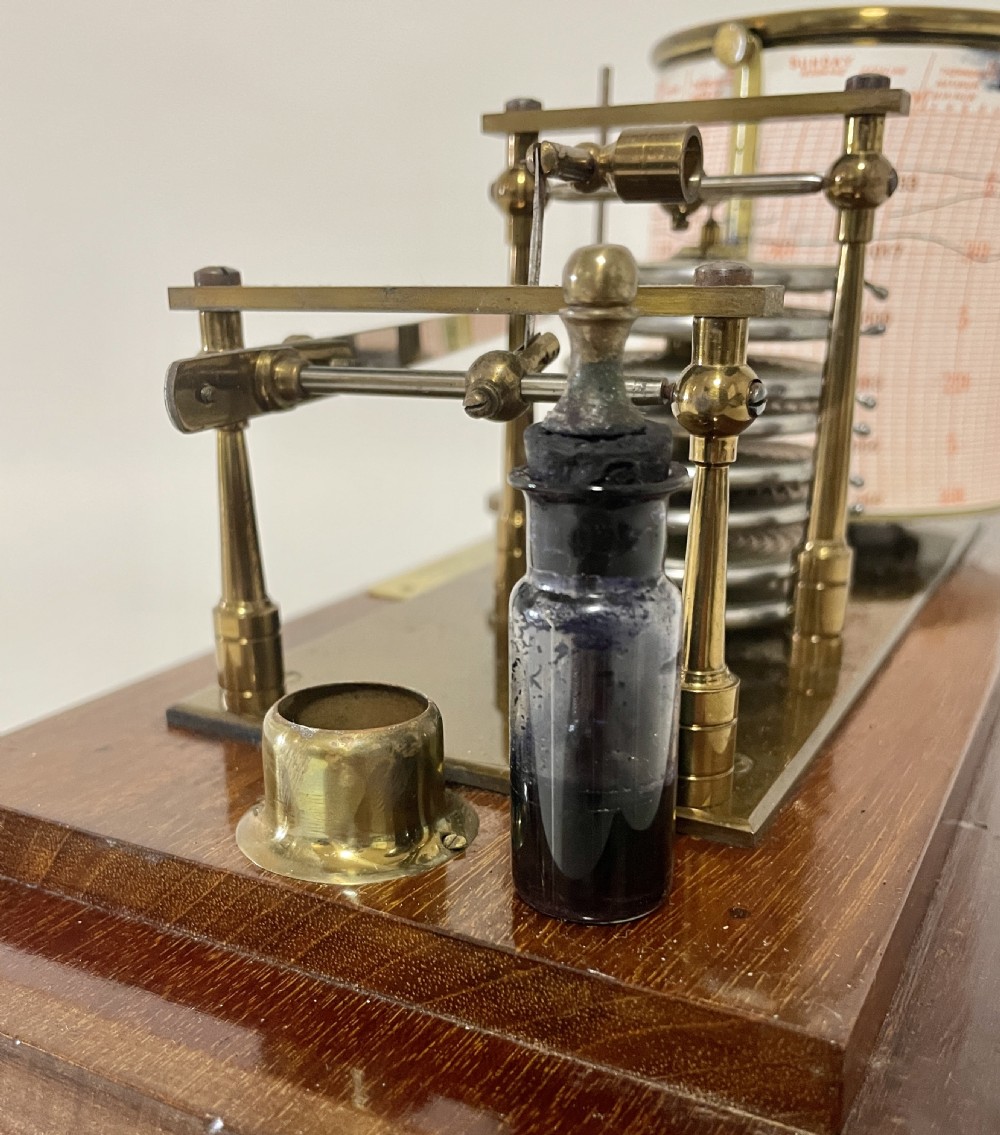 Antique Mahogany Barograph by J.Lizars View VIII