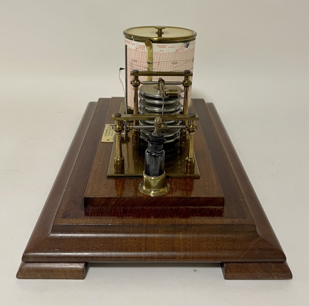 Antique Mahogany Barograph by J.Lizars View IX