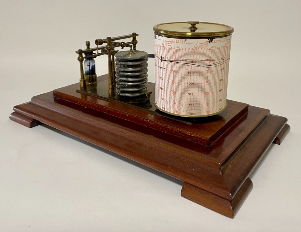Antique Mahogany Barograph by J.Lizars View X