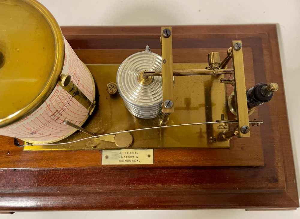 Antique Mahogany Barograph by J.Lizars View XIII