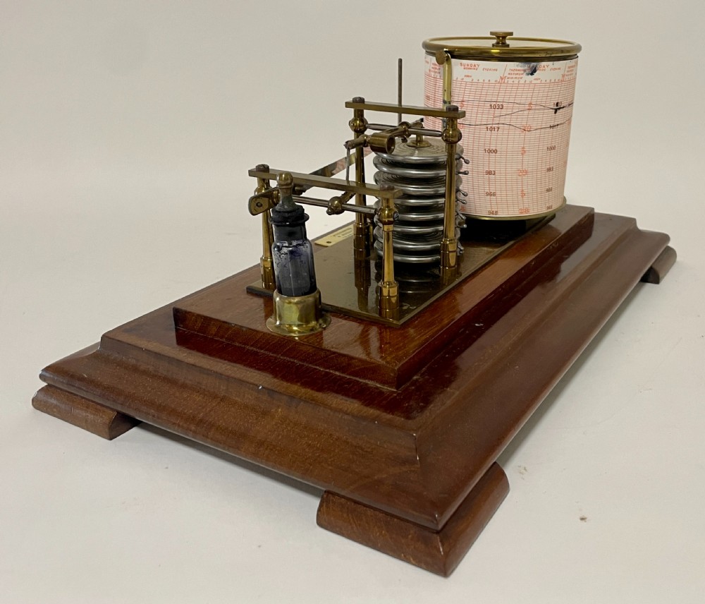 Antique Mahogany Barograph by J.Lizars View XVI