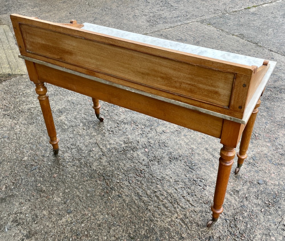 Aesthetic Movement Ash Washstand with Marble Top View XII