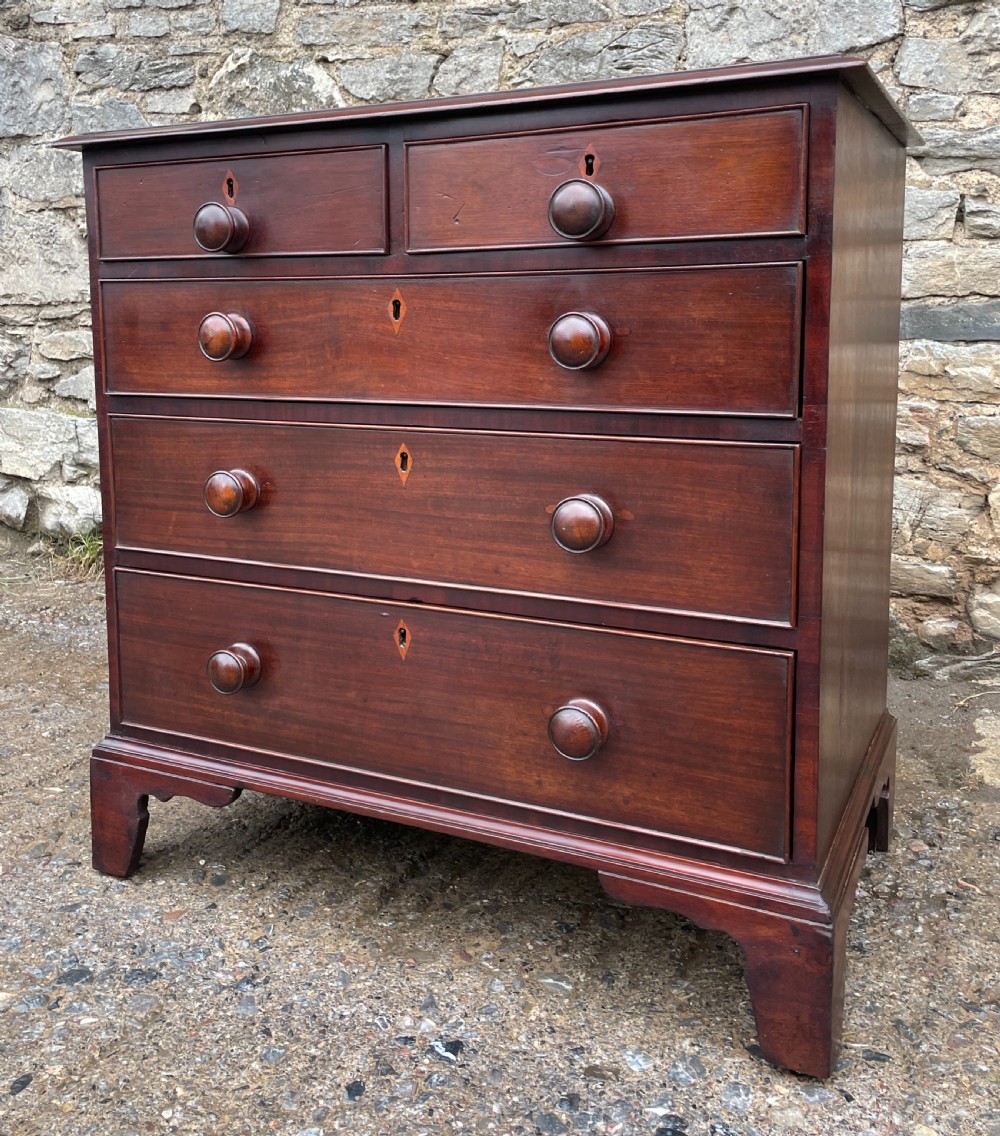 Small Georgian Mahogany Chest of Drawers View XIV