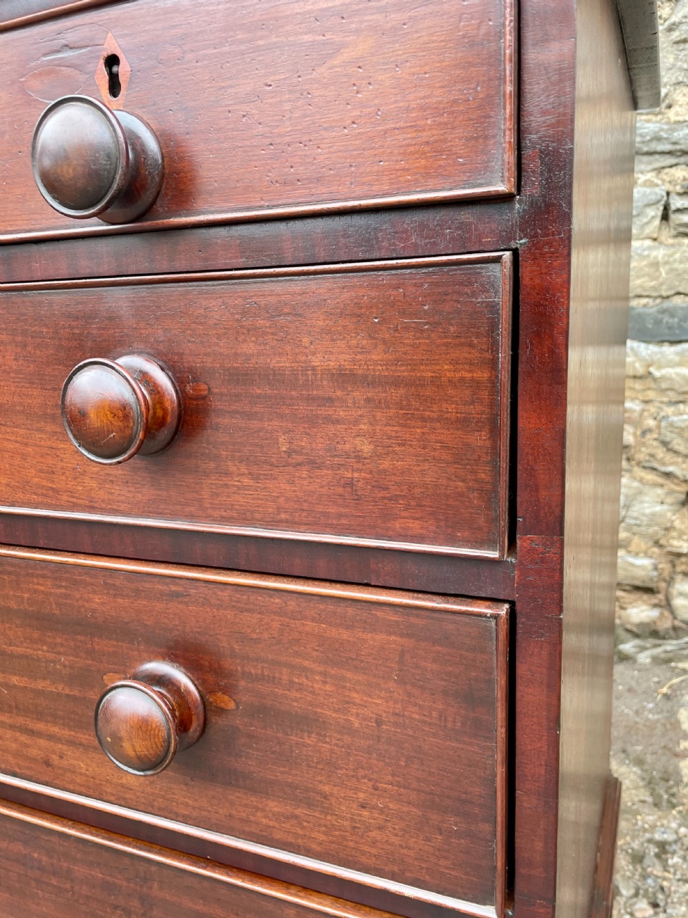 Small Georgian Mahogany Chest of Drawers View XXI
