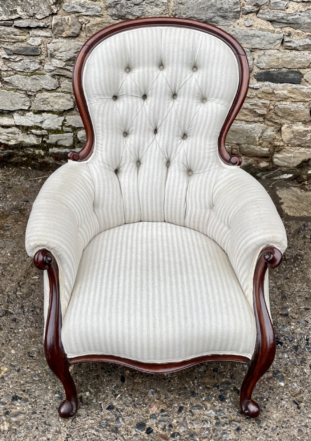 Victorian Mahogany Framed Armchair