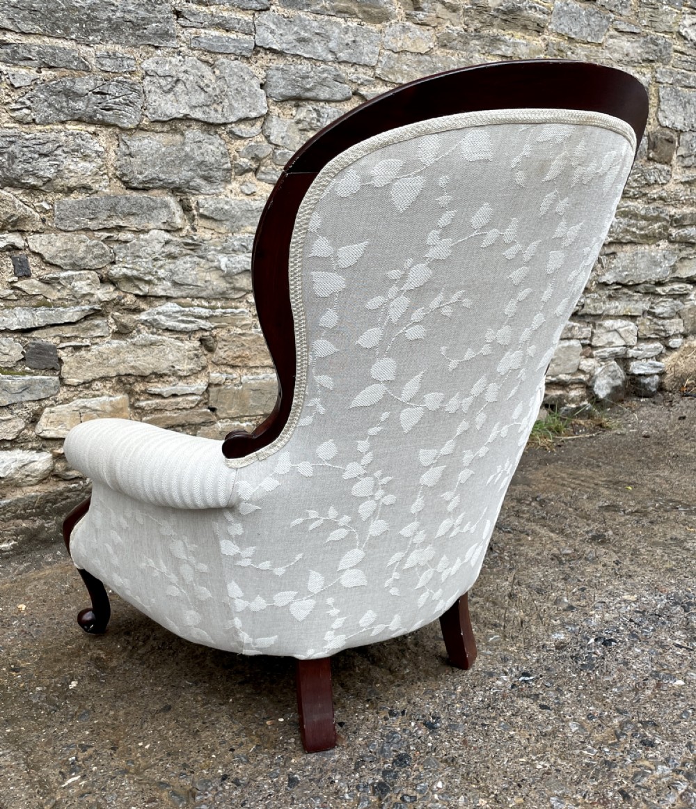 Victorian Mahogany Framed Armchair View V
