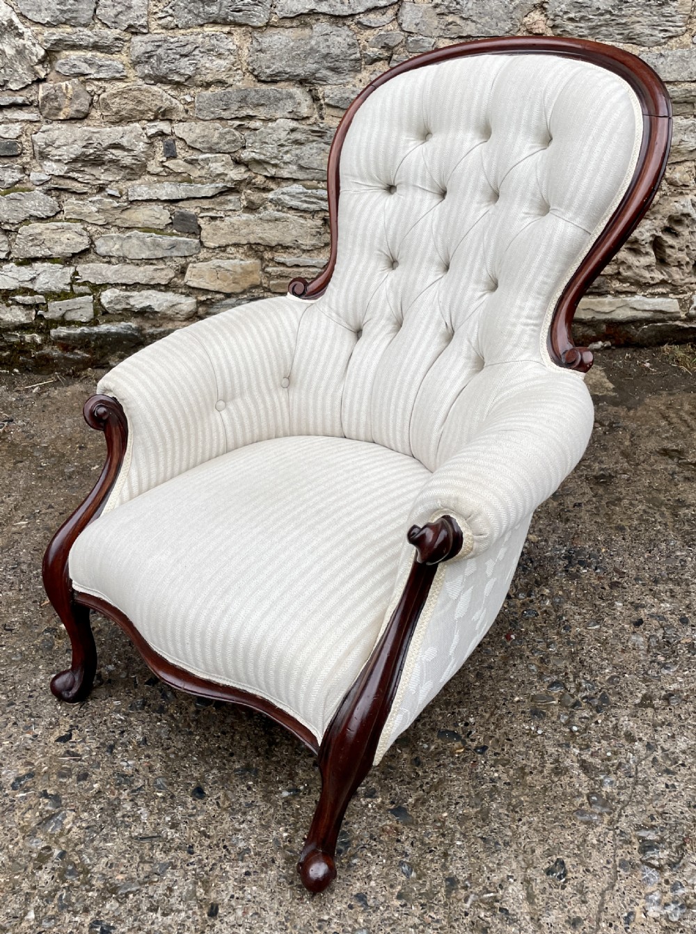 Victorian Mahogany Framed Armchair View VI