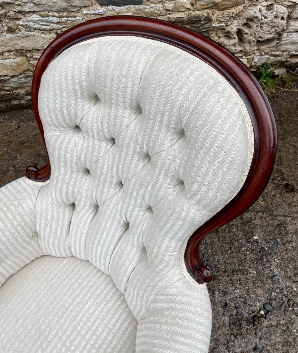 Victorian Mahogany Framed Armchair View XI