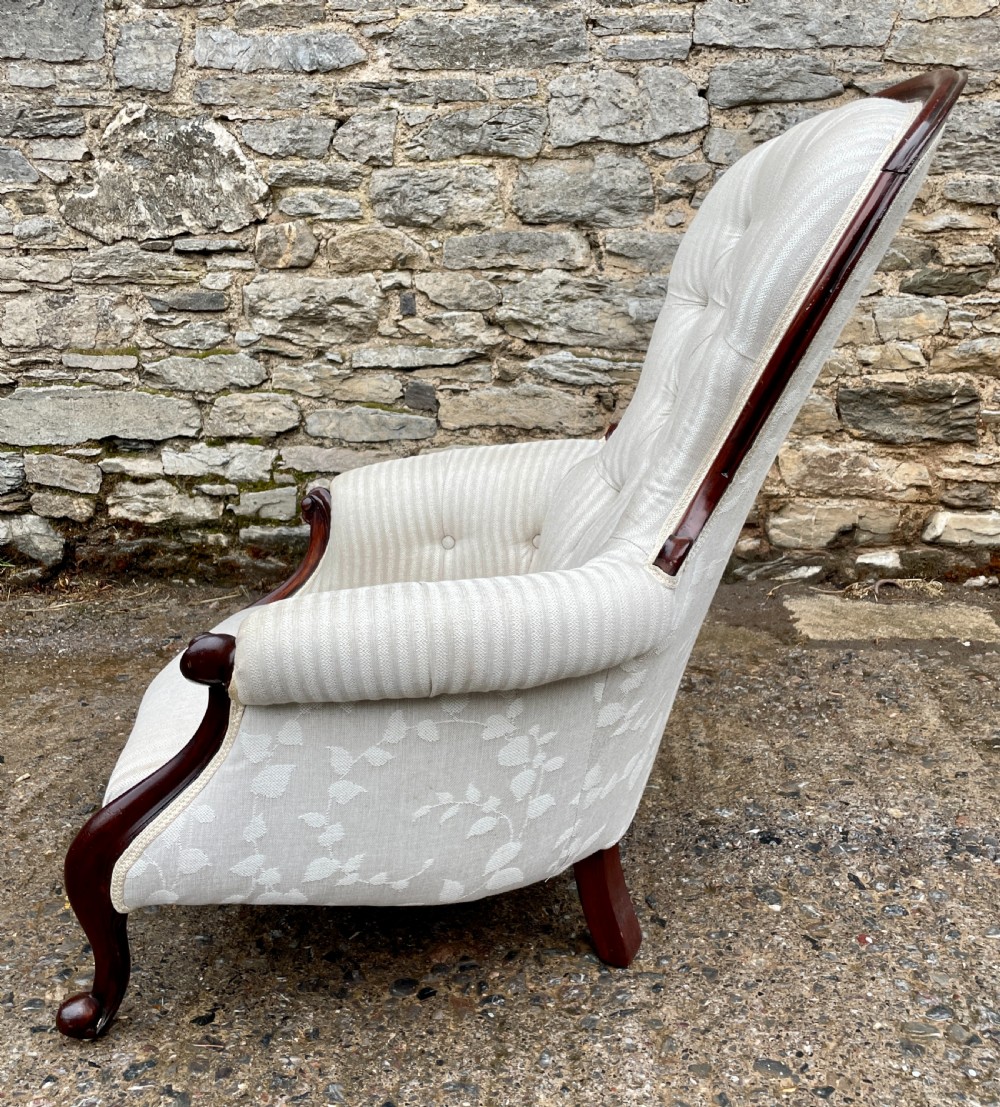 Victorian Mahogany Framed Armchair View XII