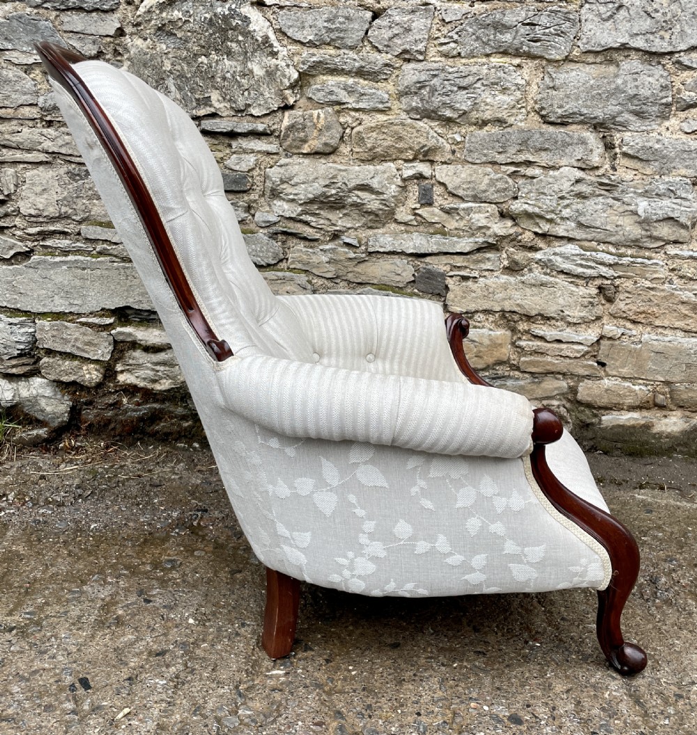 Victorian Mahogany Framed Armchair View XVI