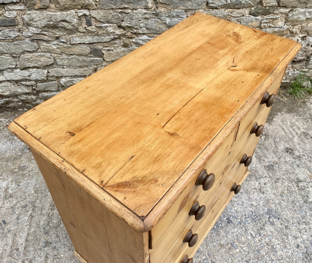 Antique Stripped Pine Chest of Drawers View XIII