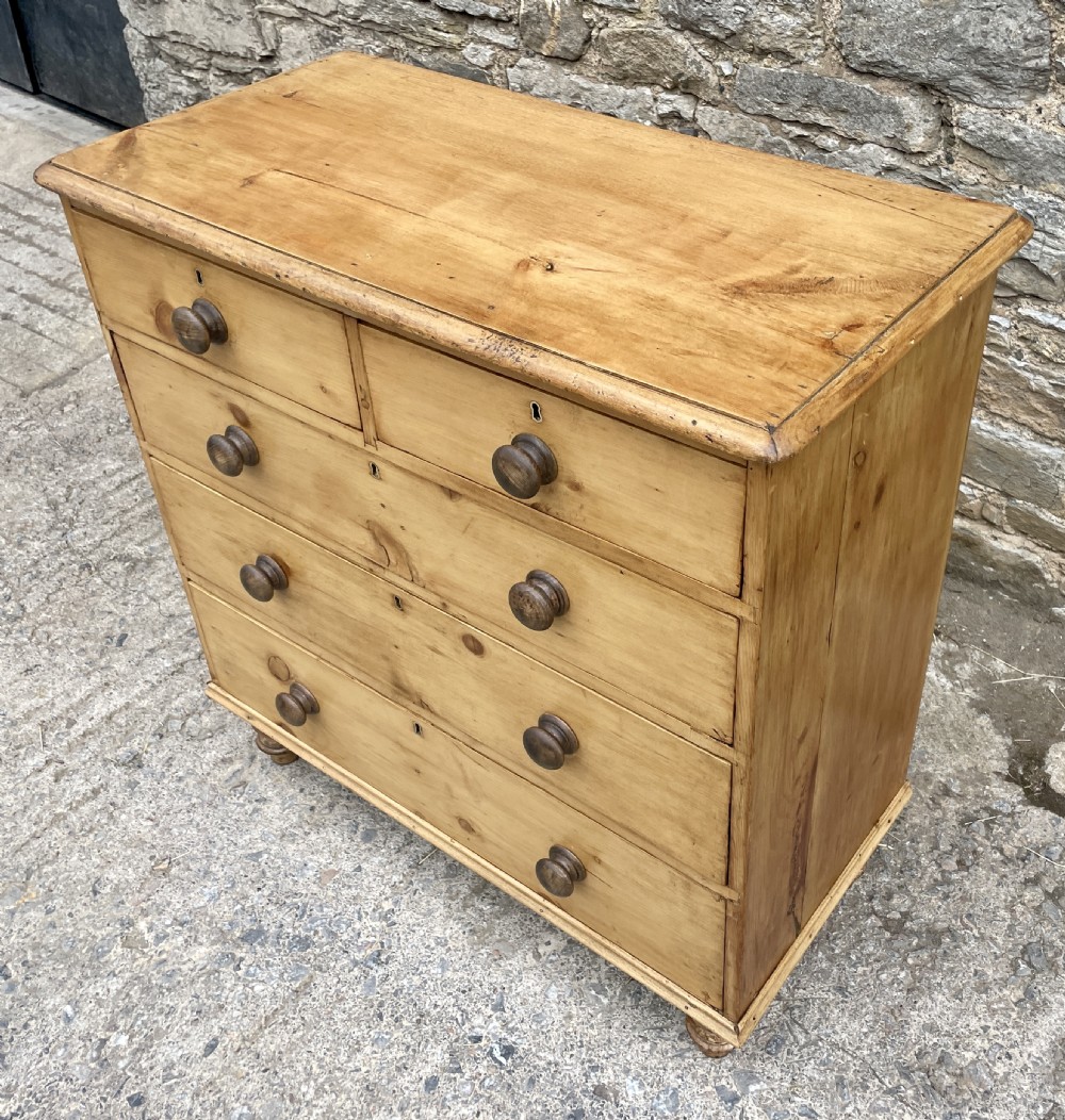 Antique Stripped Pine Chest of Drawers View XVII