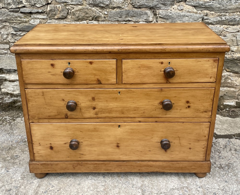 Antique Stripped Pine Chest of Drawers View II