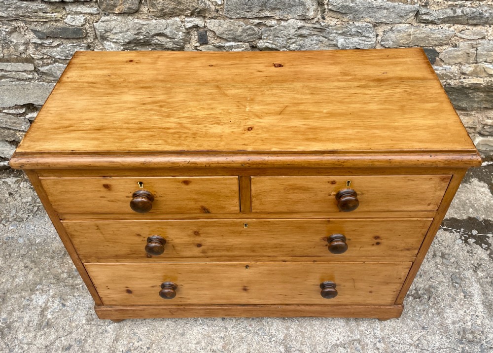 Antique Stripped Pine Chest of Drawers View IV