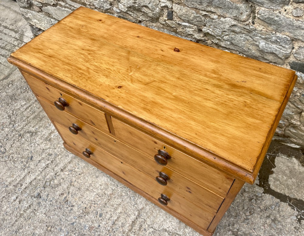 Antique Stripped Pine Chest of Drawers View XII