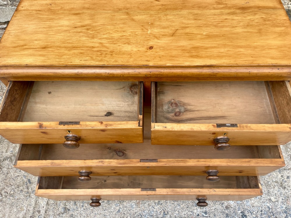 Antique Stripped Pine Chest of Drawers View XV