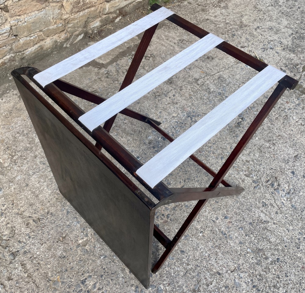 Rare Folding Mahogany Campaign Table View XIII