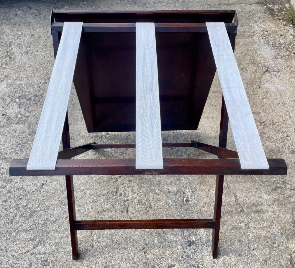 Rare Folding Mahogany Campaign Table View XVI