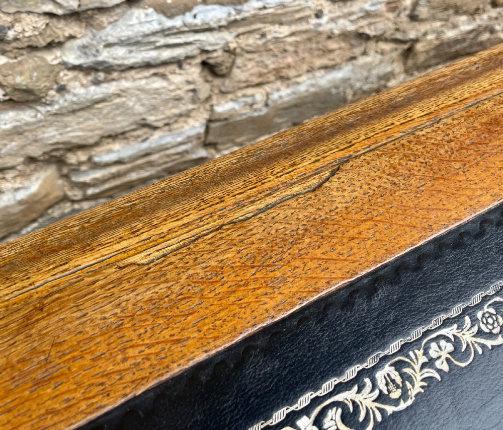Victorian Golden Oak Partners Library Desk View XXIX