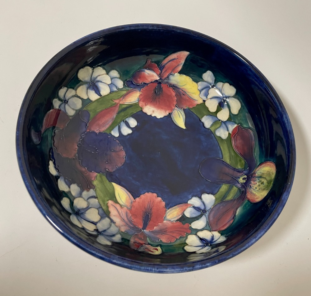 Large Moorcroft Orchid Bowl View III