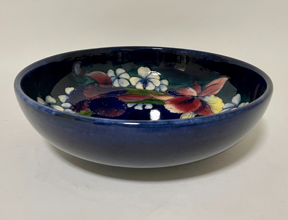 Large Moorcroft Orchid Bowl View V
