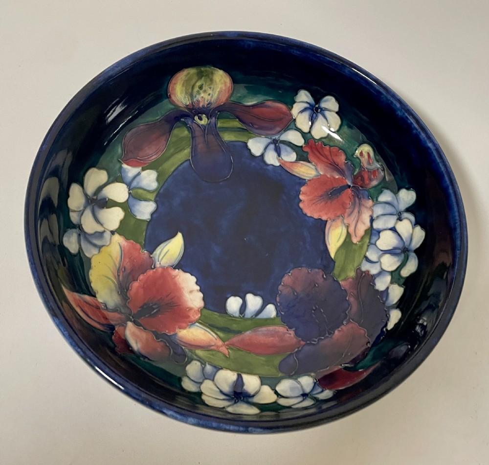 Large Moorcroft Orchid Bowl View VIII