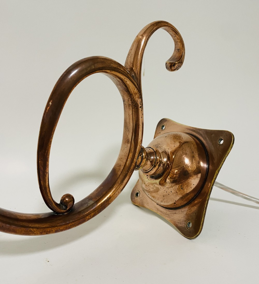 Art Nouveau Copper Wall Light View II