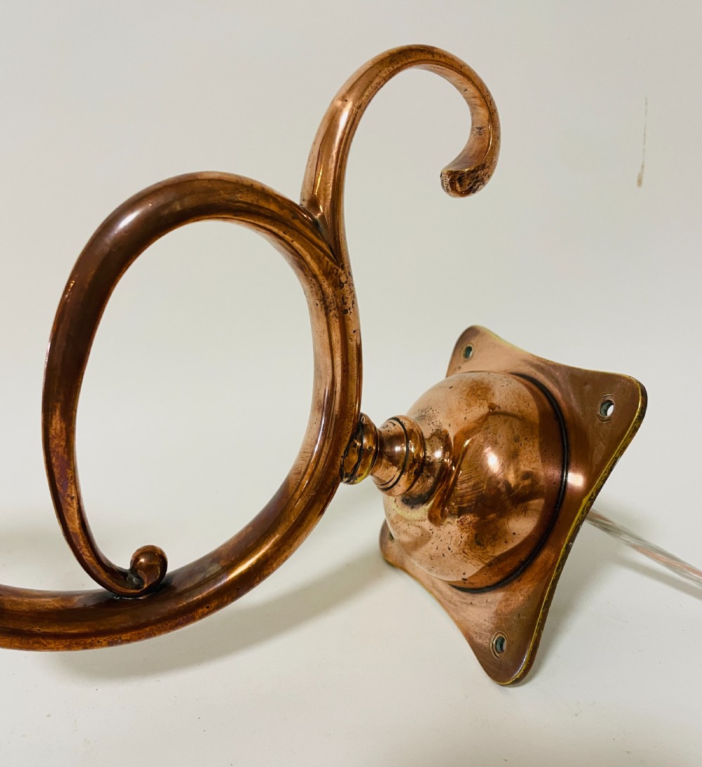 Art Nouveau Copper Wall Light View VII