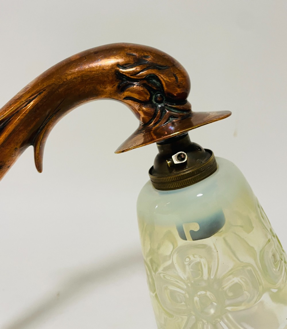 Art Nouveau Copper Wall Light View XI