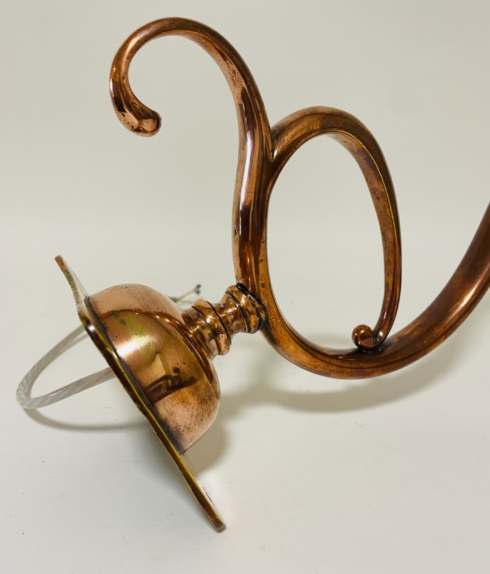 Art Nouveau Copper Wall Light View XIV