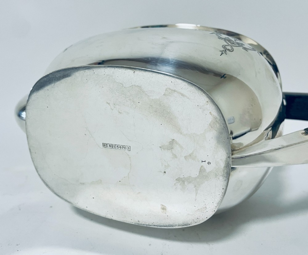 Antique Three Piece Silver Tea Set View XII