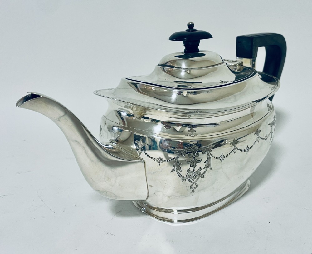 Antique Three Piece Silver Tea Set View XVIII