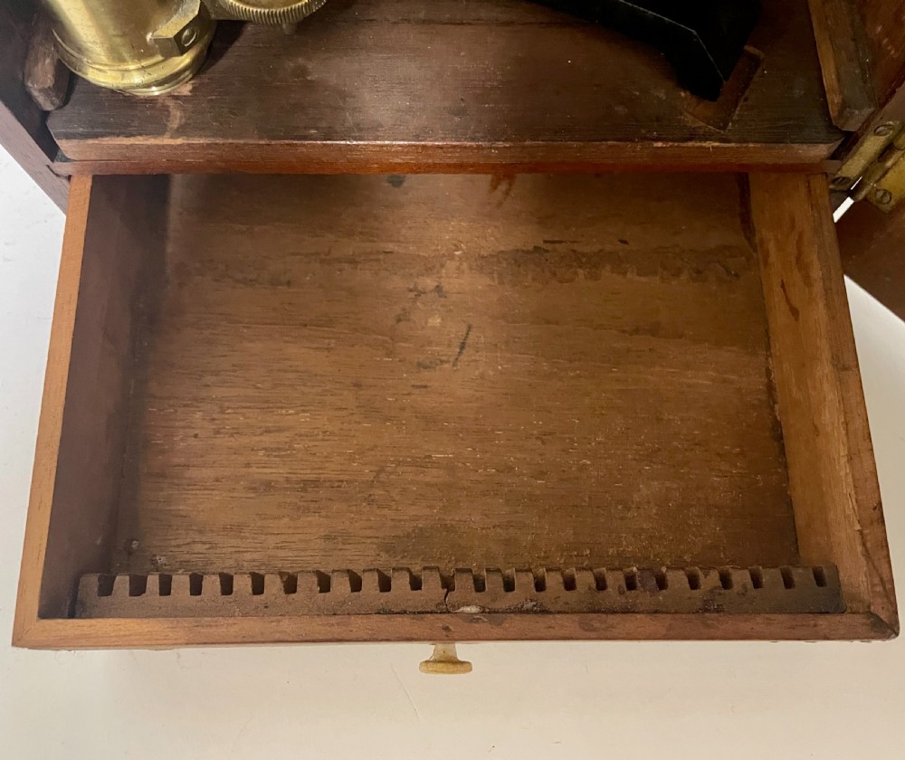 Victorian Brass Bar Limb Microscope by J H Steward View II