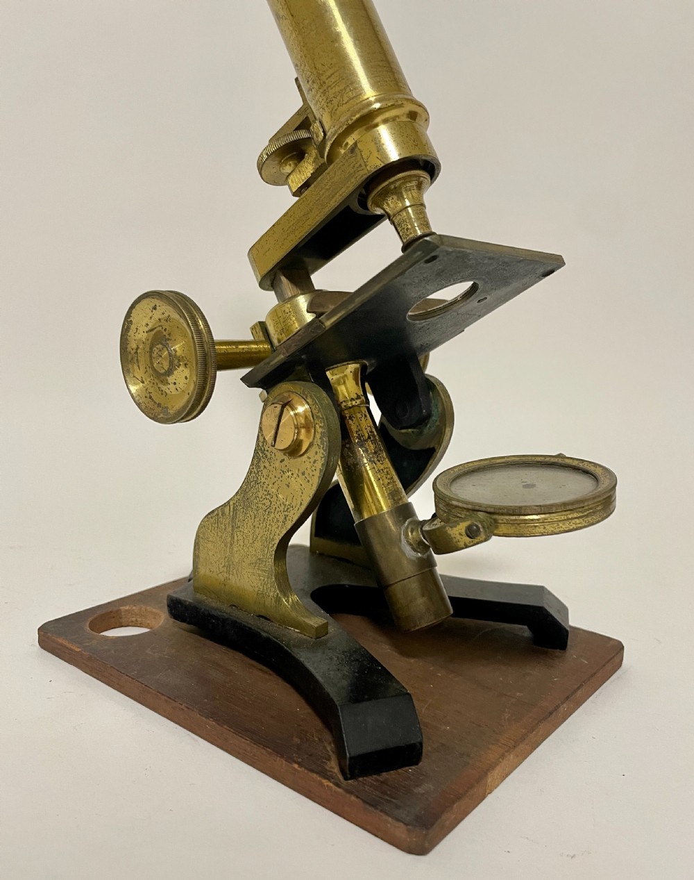 Victorian Brass Bar Limb Microscope by J H Steward View V