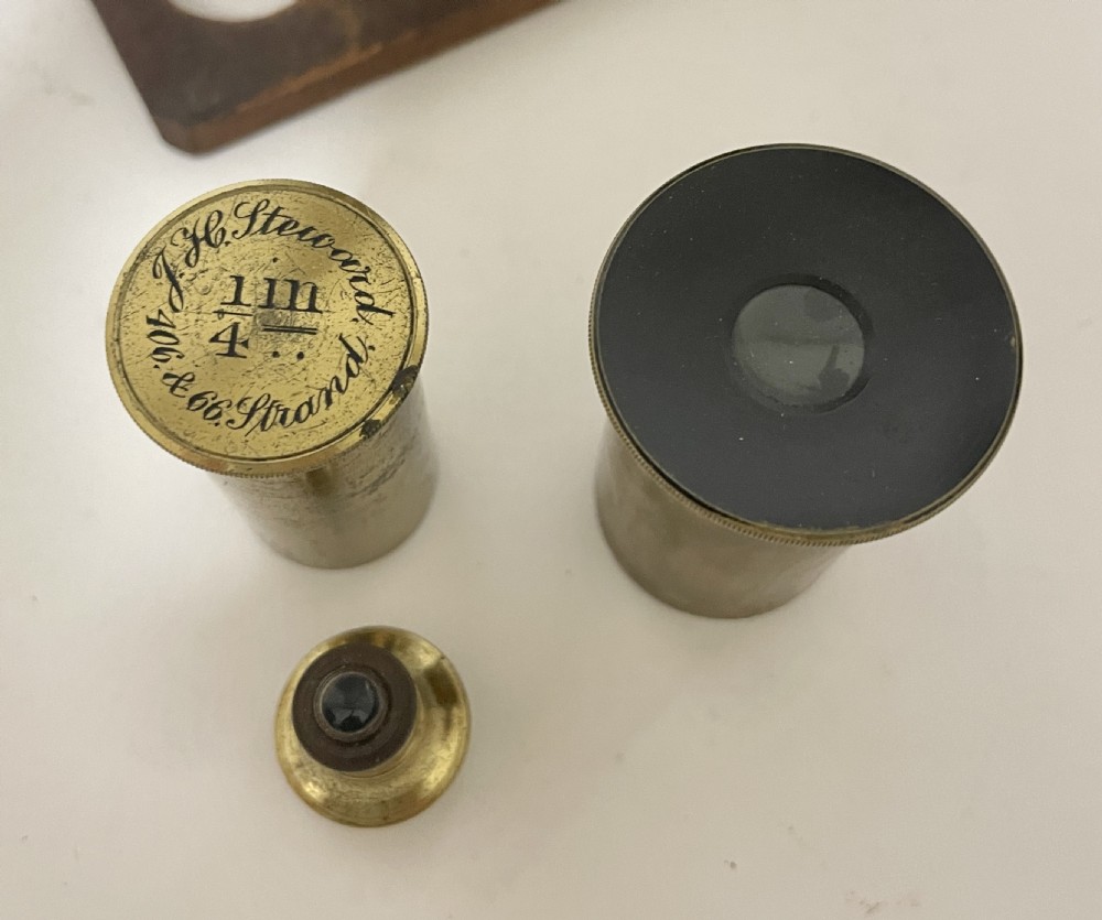 Victorian Brass Bar Limb Microscope by J H Steward View XIII