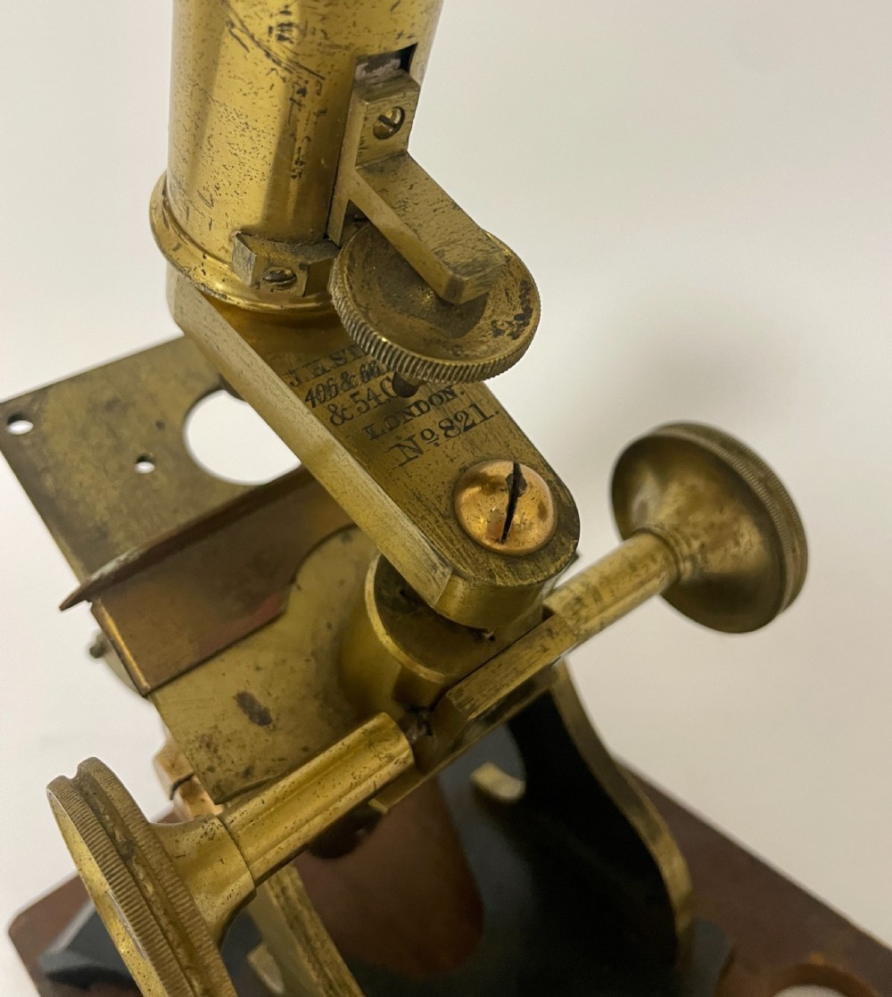 Victorian Brass Bar Limb Microscope by J H Steward View XV