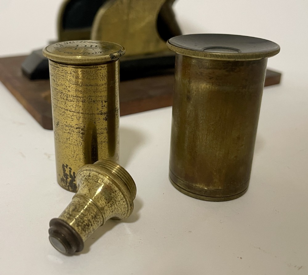 Victorian Brass Bar Limb Microscope by J H Steward View XVIII