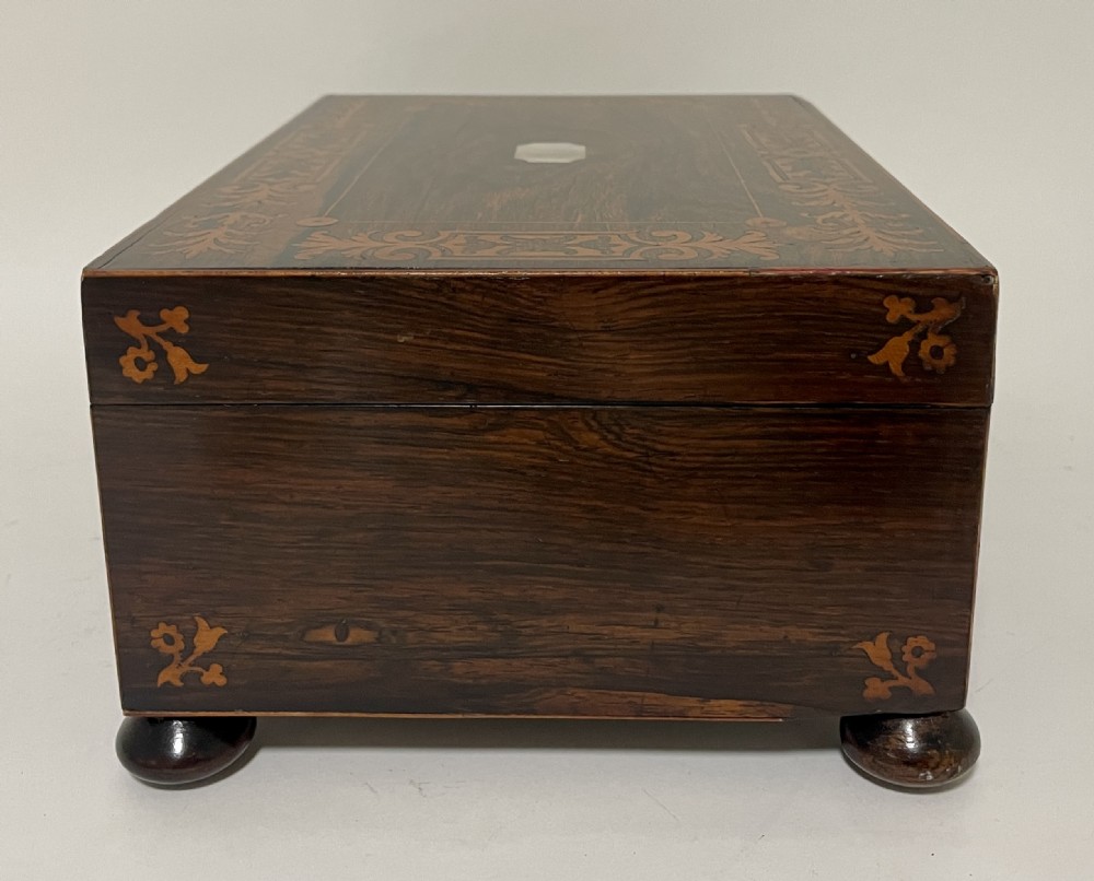 Victorian Rosewood Inlaid Trinket Box View IV