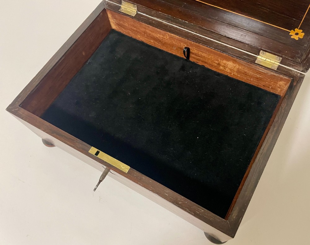 Victorian Rosewood Inlaid Trinket Box View VIII