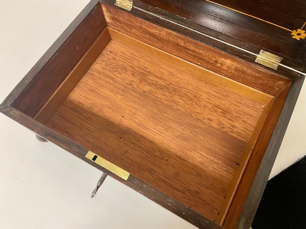 Victorian Rosewood Inlaid Trinket Box View X