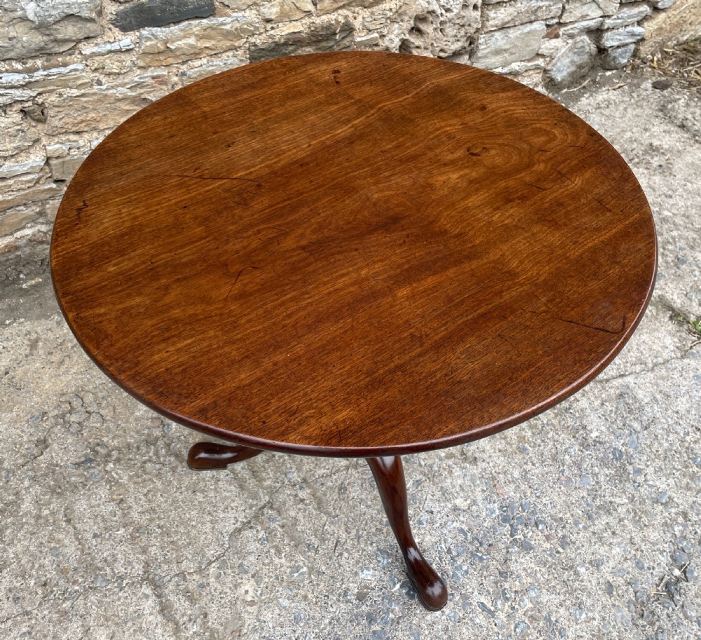 Georgian Mahogany Tilt Top Occasional Table View XI