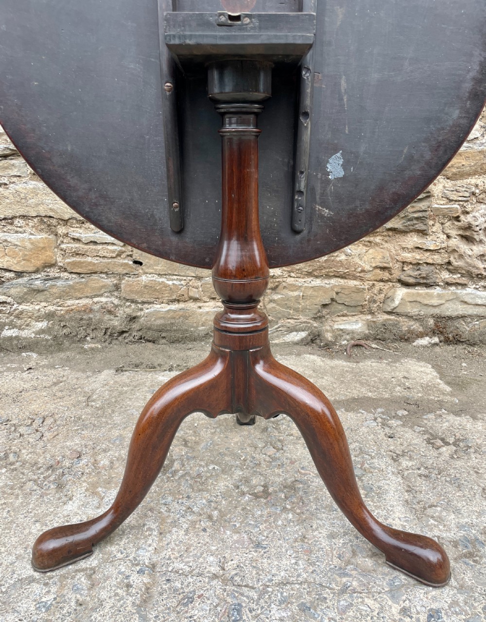 Georgian Mahogany Tilt Top Occasional Table View XVI
