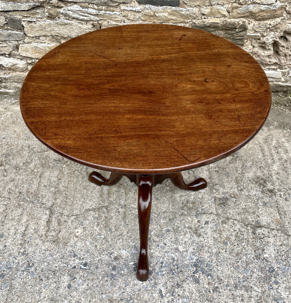 Georgian Mahogany Tilt Top Occasional Table View XVII