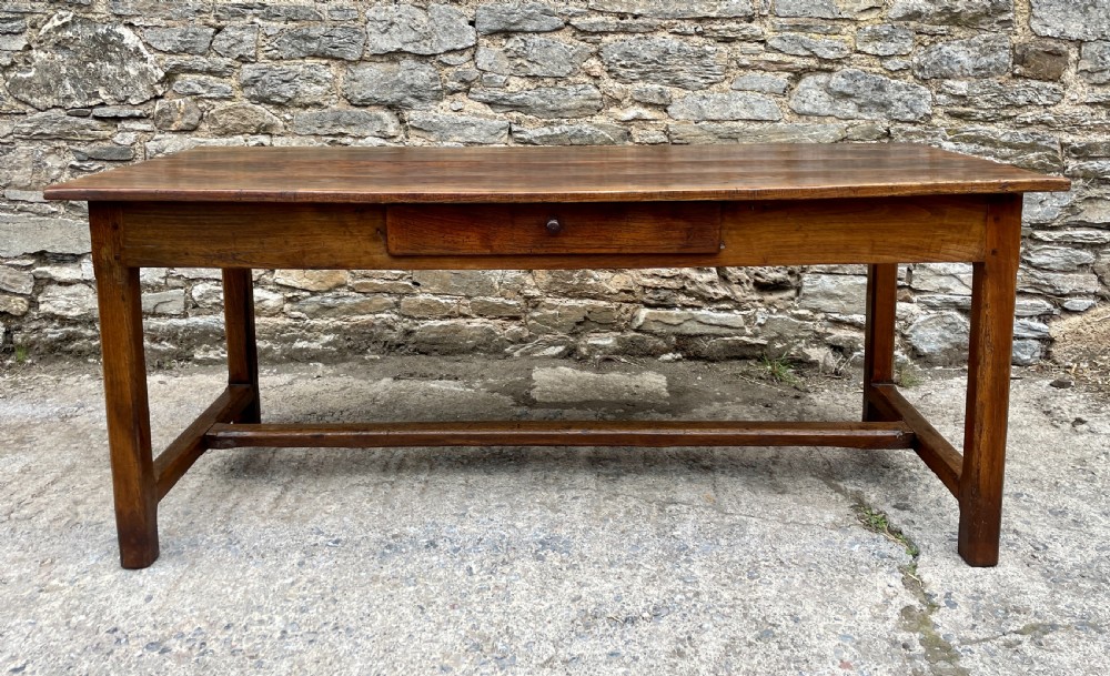 Antique French Chestnut Farmhouse Table View II