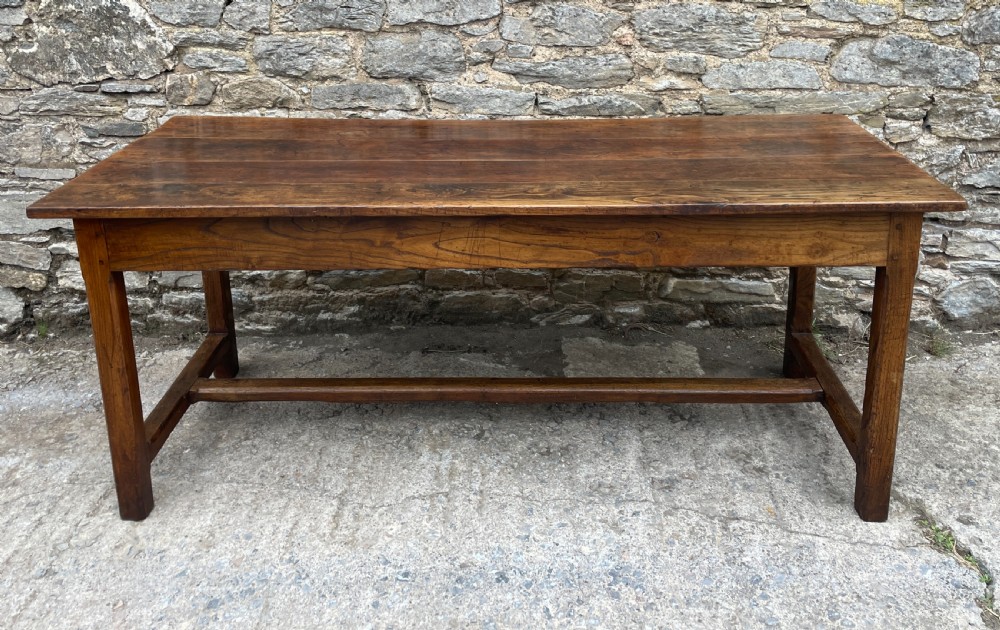 Antique French Chestnut Farmhouse Table View VIII