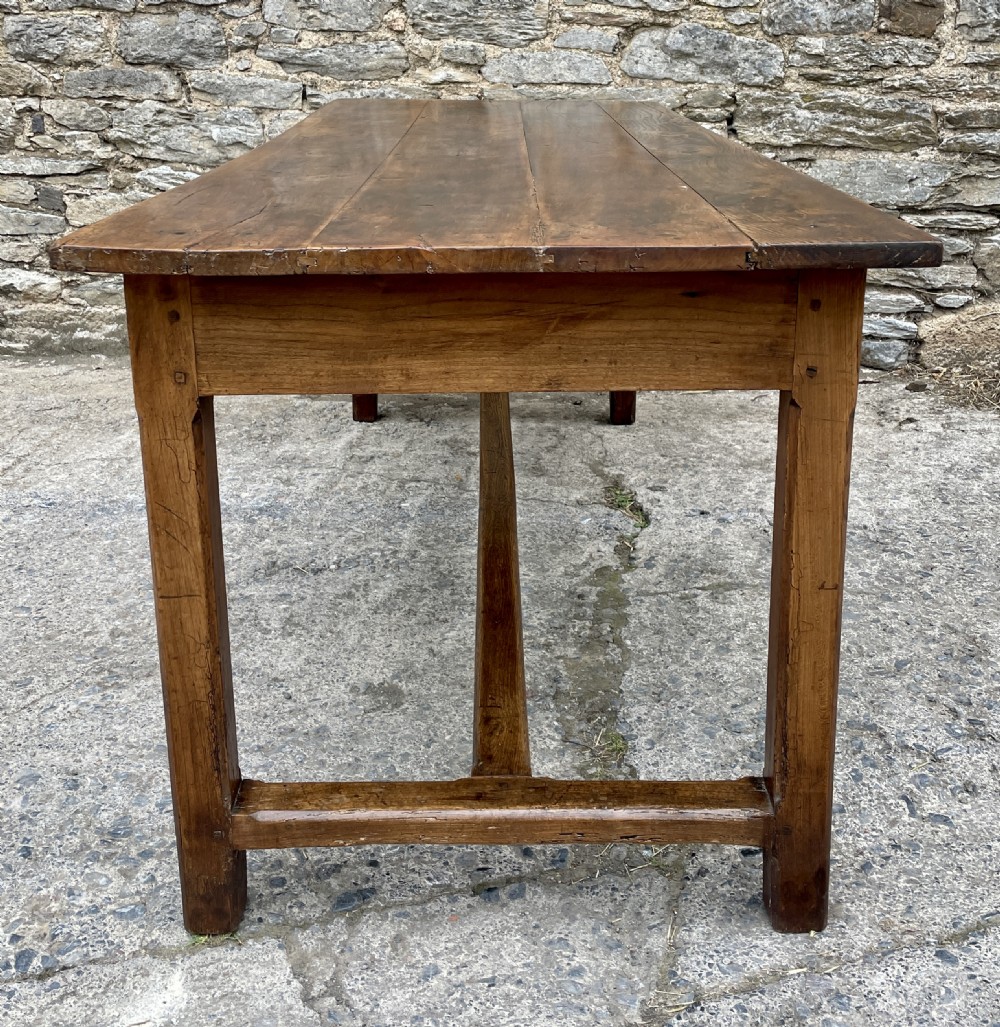 Antique French Chestnut Farmhouse Table View XV